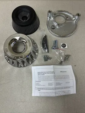910-0100c Rinehart Racing Chrome Moto Series Inverted Air Cleaner -