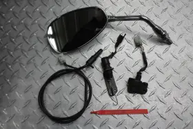 2199128 Royal Enfield 2014 Continental Gt535 Left Mirror With Brake Sensor/speed Sensor