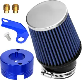 Yo-kv03-blue Rzeozu Blue 62mm Air Filter Adapter Kit For Predator 420cc 301cc Gx340 Gx390 Go Kart