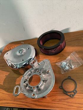 S&s Cycle 17-0498 S&s Teardrop Air Cleaner Kit - Chrome