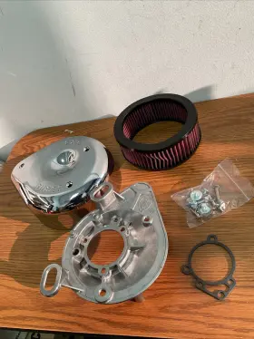 17-0498 S&s Cycle Teardrop Air Cleaner Kit - Chrome