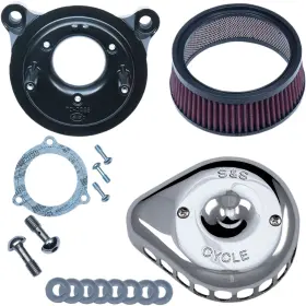 170-0437 S&s Cycle Air Cleaner Chrome Mounted Throttle-by-wire -16 For Harley Flhr 08-10