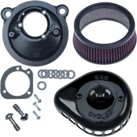 170-0440c S&s Cycle Black Mini Teardrop Stealth Air Cleaner Kit For 07-20