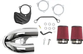 170-0566a S&s Cycle Tuned Induction Air Cleaner Kit Chrome Harley Davidson