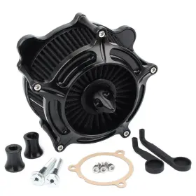 Mp09-009-0008bwrim Senta Black Air Filter Intake Cleaner Kit For Harley Road Glide Softail Touring Dyna