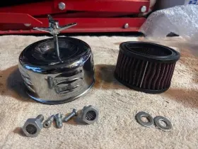 109-0115 Tc Bros Bros. Chrome Louvered Air Cleaner For Hd Cv Carbs And Efi