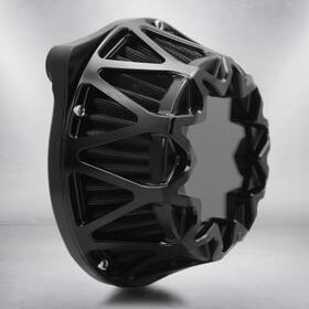 Toprametal Sm-2033b-bk Black Cross Air Cleaner Filter Harley Touring Road King 2001-2007 Dyna 2000-2017