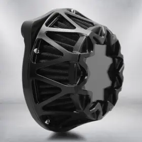 Sm-2033b-bk Toprametal Black Cross Air Cleaner Filter Harley Touring Road King 2001-2007 Dyna 2000-2017