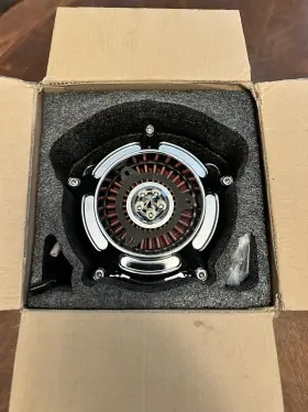 Sm-950c-cd-red Toprametal Chrome Spike Air Cleaner For Harley Rk Flh Fltr 08-16 Softail 16-17