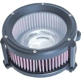 Tm-1020bk Trask Performance Flat Black Assault Charge High-flow Air Cleaner Kit For Touring 08-16