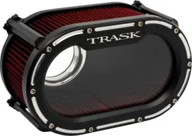 Tm-1033rc Trask Big Papi High Flow Oval Air Cleaner Reverse Cut Black #tm-1033rc