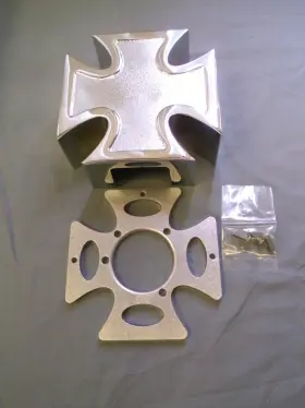 34-1130 V-twin Nos Chrome Maltese Cross Air Cleaner Cover For Harley Davidson Cv Carbs