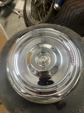 34-1354 V-twin Chrome Round Old Style 8 Inch Air Cleaner Cover For Harley Sportster Softail Dyna Fl