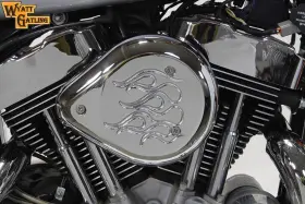 34-1702 V-twin Manufacturing Chrome Wyatt Gatling Air Cleaner Assembly Fits Harley Davidson Xl 1991-up
