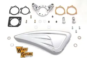 34-1848 V-twin Manufacturing Chrome Wyatt Gatling Air Cleaner Assembly