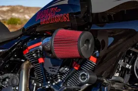 41125 Vance & Hines And Vo2 Falcon Xl Air Cleaner Kit Carbon/red Filter #41125