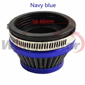 Wksmepmpaifd00067bl58-60mm Wungkistar Blue 58mm-60mm Air Filters For 49cc-80cc Motorcycle Auto Car Atv Mini Motor Bike