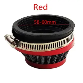 Wksmepmpaifd00067r58-60mm Wungkistar Motorcycle Air Filter Cleaner Red For 58mm-60mm Dirt Motorbike Auto Car Tricycle
