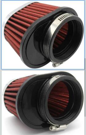 Wutong 100ofi-51-red 2x 2 Inch 51mm Air Intake Filter Cleaner Pod For Yamaha V Star 1100 Xvs1100 Custom