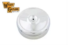 34-0518 Wyatt Gatling Air Cleaner Cover Round 8 Inch Fits Harley Davidson 1988-2017