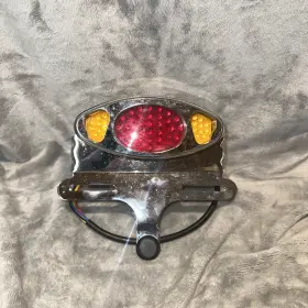 76119 Wyatt Gatling Chrome Led Tail Lamp Assembly Fits Harley Davidson