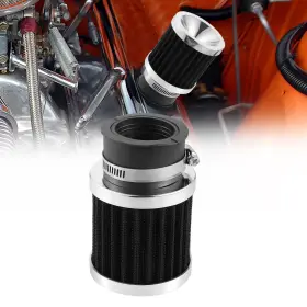 X Autohaux 726215852851 Motorcycle Air Filter Universal 28mm To 48mm For Honda Yamaha Silver Tone