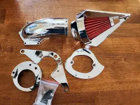 Hzmt225-008-cd Xinyun Spare Parts Hcj New Air Cleaner Intake Kit Spike For 99- 2012 Yamaha Roadstar 1600 1700 Chormed