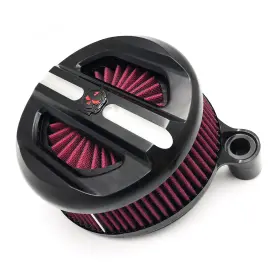 Hzmt225-012-bk-xin Xinyun Spare Parts Gear Skull Black Air Cleaner Kit For Most 2016- Fxdls Softail /08- Touring Trike