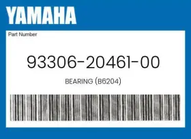 93306-20461-00 Yamaha Genuine Bearing B6204 -