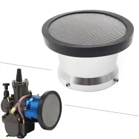 Yeahmotousa 621117514084 50mm Carburetor Air Filter Horn Cup With Net Funnel Velocity Stacks Fit Carb Silver
