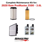 2020 Ram Promaster 3500 3.6L Complete Air, Oil & Cabin Filter Kit (5W-20) New. Price: $145.95.