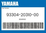 Yamaha Genuine Bearing 93304-20310-00 New. Price: $96.79.