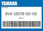 Yamaha Genuine Hose 4 5VX-12579-00-00 New. Price: $32.92.