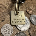 1969 Triumph Bonneville Motorcycle Solid Brass Key Fob New. Price: $15.95.