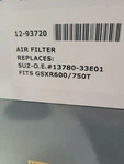 GSXR600/750T Airfilter, Emgo 12-93720 Replaces Suz-o.e.# 13780-33E01 New. Price: $15.00.