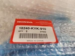Honda Exhaust Pipe Cover 18240-KYK-910 New. Price: $34.85.