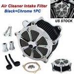 Black & Chrome Air Cleaner Intake Filter For Harley Touring Softail Dyna New. Price: $59.99.