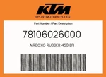 Ktm Genuine Airboxg Rubber 450 Efi - 78106026000 New. Price: $71.94.