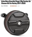 Arlen Ness Big Sucker Knuckle Air Filter Kit Black #18-751 Harley Davidson New. Price: $265.00.