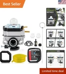 753-05676A Carburetor Fits For Homelite UT33600B 26CC String Trimmers... New. Price: $38.85.