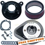 S&s Cycle 170-0524B Stealth Air Cleaner Kit With Chrome Teardrop Cover New. Price: $395.95.