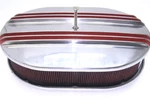12" X Oval Classic Center Finned Red Aluminum Air Cleaner W/washable Filter New. Price: $120.99.
