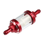Red Carving Design Metal Glass Inline Gas Oil Fuel Filter For Motorcycle New. Price: $24.22.