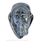 Indian Horn Cover Insert Medicine Wheel Polished Cast Alum. 111. IFI-2. Price: $47.00.