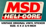 Msd Heli-core Spark Plug Wires Vintage Original Vinyl Decal Sticker Racing Used. Price: $7.29.