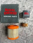 Genuine Royal Enfield "air & Filters" For Classic 350 (pack 2 And Oil) Used. Price: $95.00.