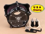 Black Rsd Air Cleaner Clarity Mirror Intake For Harley Touring 08-16 Softail New. Price: $104.99.