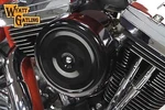 Wyatt Gatling 7" Round Air Cleaner With Black Cover For Harley Sportster Softail New. Price: $89.90.