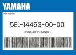 Yamaha Genuine Joint, Air Cleaner 5EL-14453-00-00 New. Price: $43.37.
