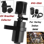 #40-0568 Engine Breather Oil Collector Kit Custom For Harley Indian Bmw Black New. Price: $49.99.